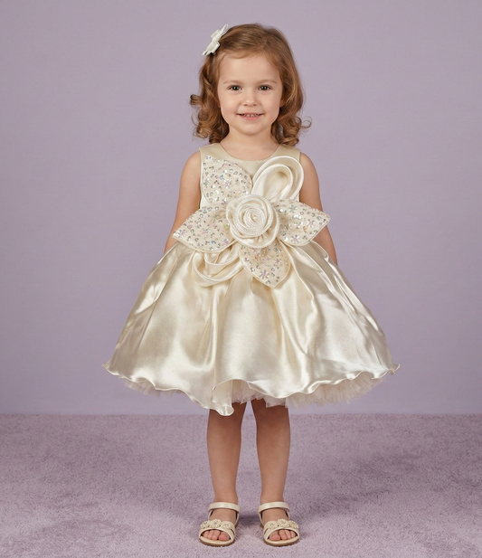 Champagne Gold Colour Party Frock(GE-GFRP_481)