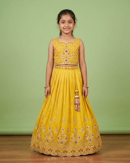 Gold Colour Ghaghra Choli(GE-GGHC_1018)