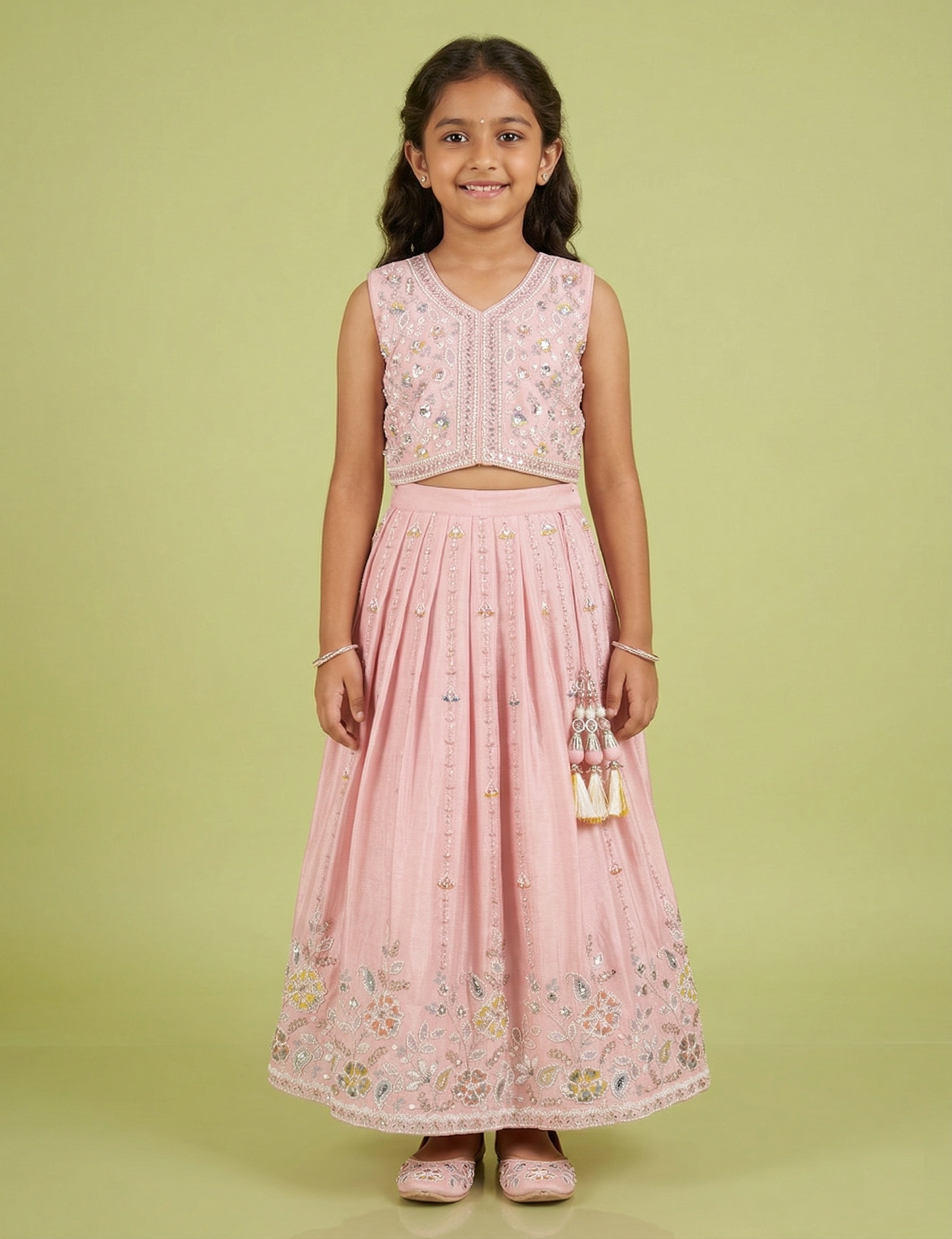Pink Colour Ghaghra Choli(GE-GGHC_1874)