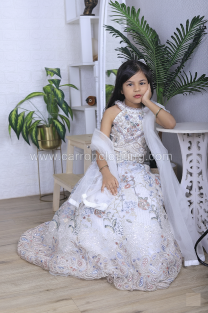 Cream Colour Ghaghra Choli(GE-GGHC_332)