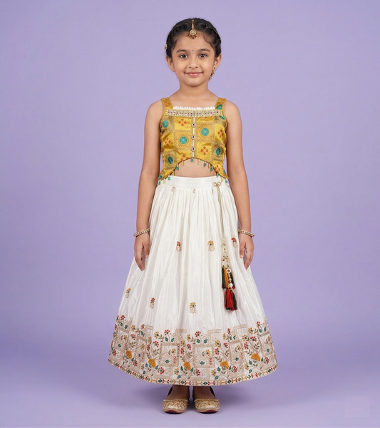 Lemon Colour Ghaghra Choli(GE-GGHC_3368)