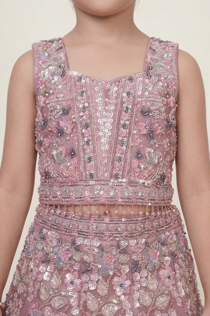 Onion Pink Colour Ghaghra Choli(GE-GGHC_6522)