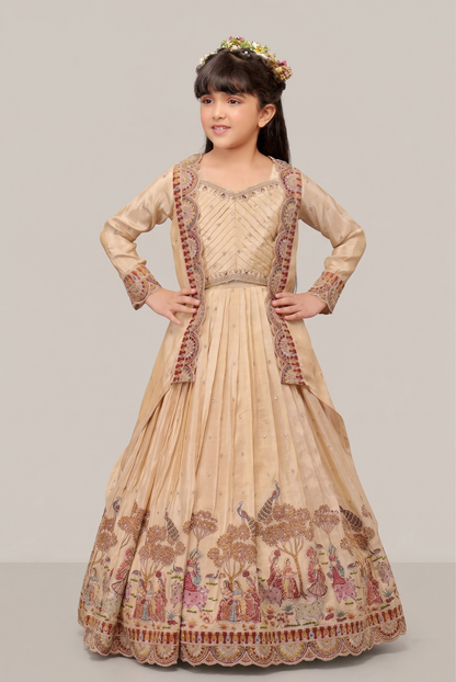 Beige Colour Ghaghra Choli(GE-GGHC_777)
