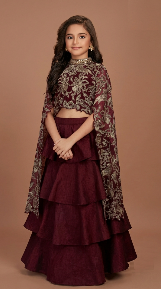 Maroon Colour Ghaghra Choli(GE-GGHC_7928)