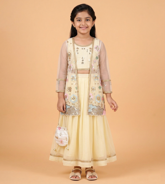 Lemon Colour Ghaghra Choli(GE-GGHC_83.1)