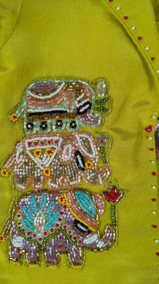 Lime Green Colour Plazo Set(GE-GPZS_109)