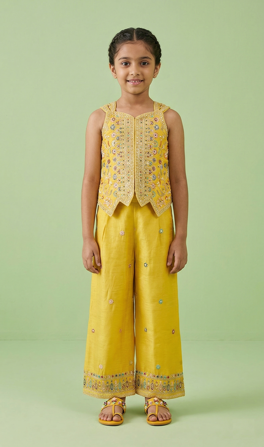 Yellow Colour Plazo Set(GE-GPZS_1170)