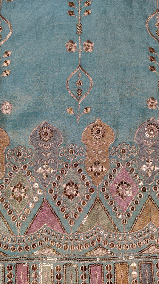 Teal Blue Colour Plazo Set(GE-GPZS_3303)