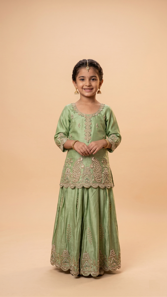 Sage Green Colour Plazo Set(GE-GPZS_4997)