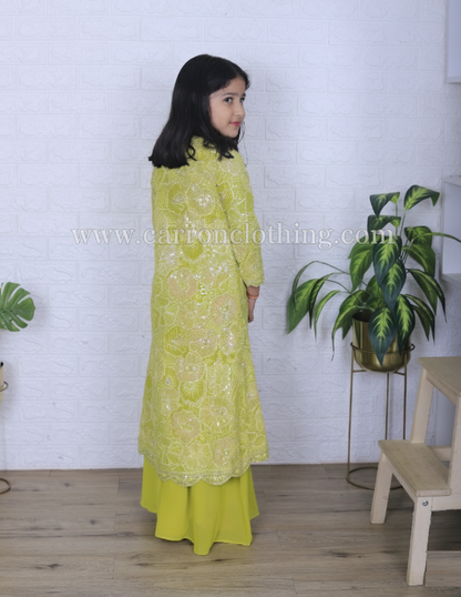 Green Colour Plazo Set(GE-GPZS_6163)