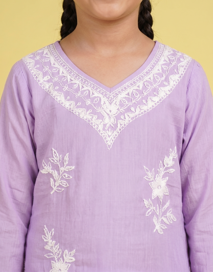 Lavender Colour Plazo Set(GE-GPZS_7625)