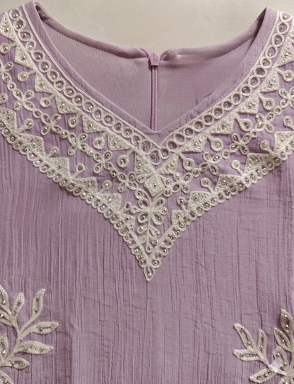 Lavender Colour Plazo Set(GE-GPZS_7625)