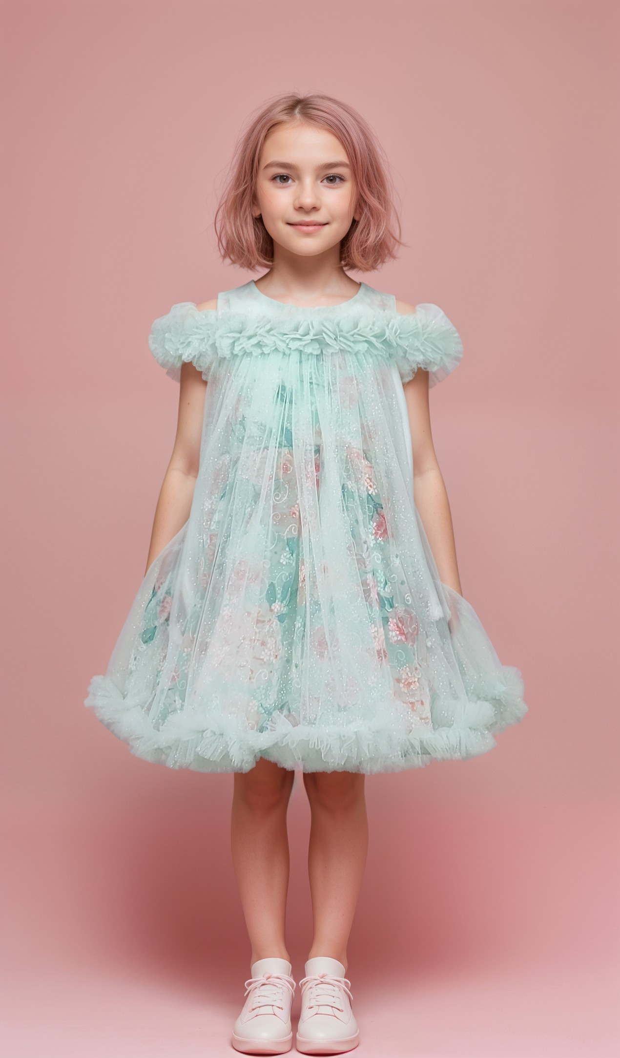 Sea Green Colour Party Frock(GE-GFRP_033)