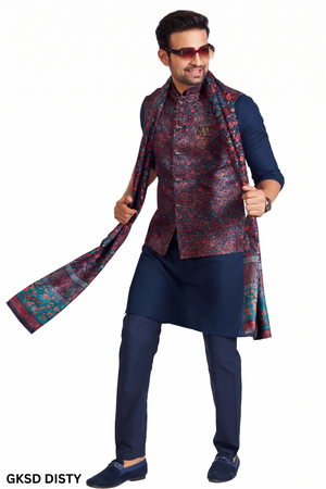 Navy Blue Colour Bundi Set(ME-MBUS_GKSD DISTY)