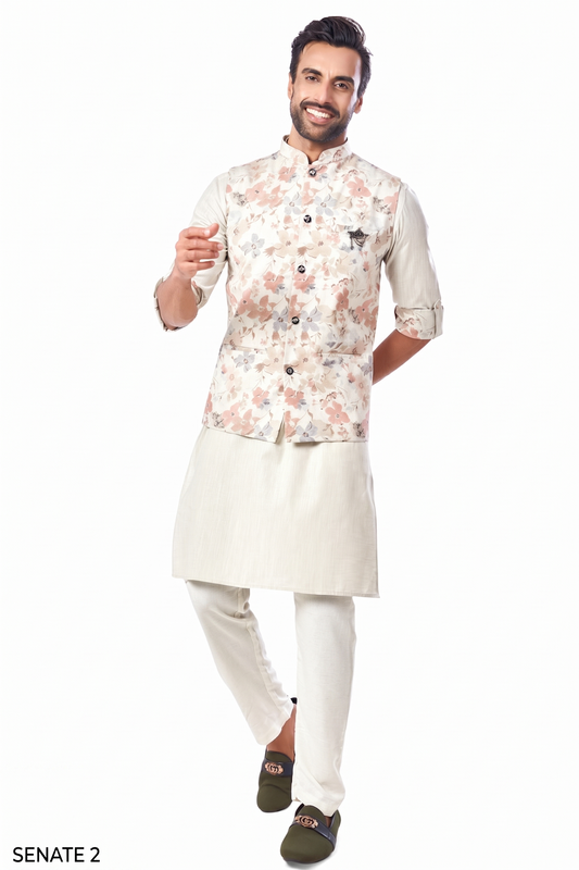 Cream Colour Bundi Set(ME-MBUS_GKST SENATE 2)