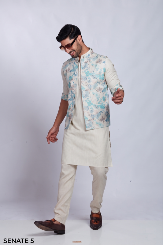 Cream Colour Bundi Set(ME-MBUS_GKST SENATE 5)