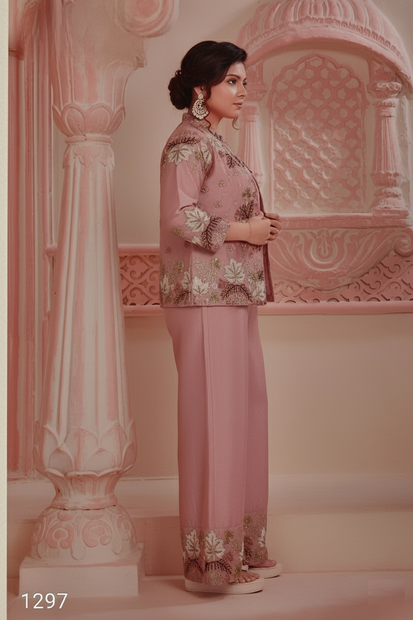 Carrot Colour Plazo Set(GE-GPZS_1297)