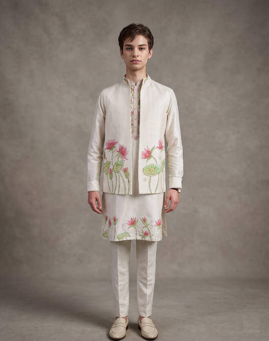 Cream Colour Bundi Set(ME-MBUS_JK229)