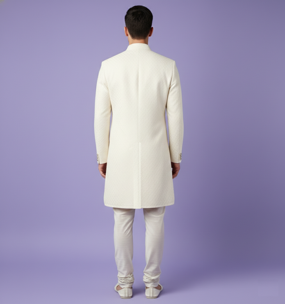 Cream Colour Sherwani(ME-MSRW_11290)