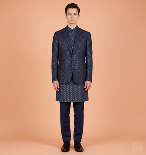 Blue Colour Indo Western(ME-MINW_382)