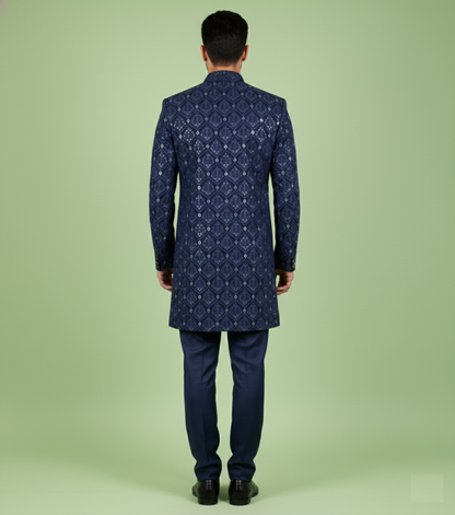 Blue Colour Indo Western(ME-MINW_3625)