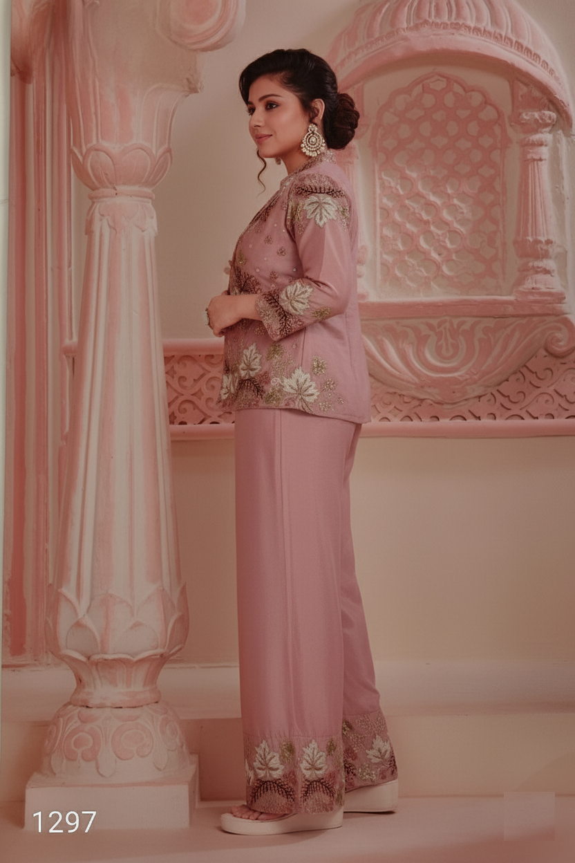 Carrot Colour Plazo Set(GE-GPZS_1297)