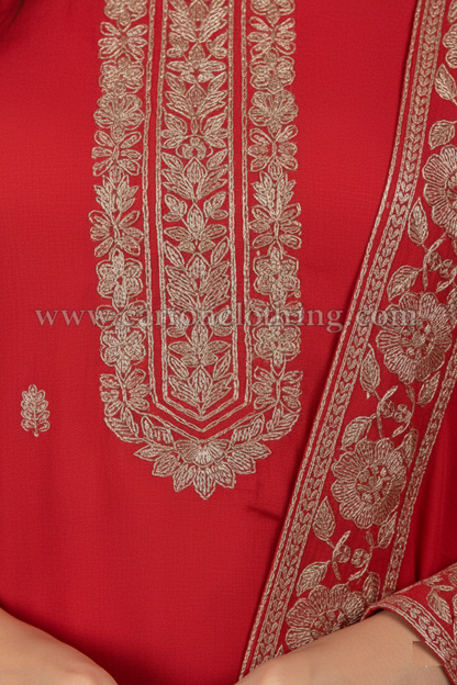 Red Colour Kurti Set(LC-WKIS_7546)