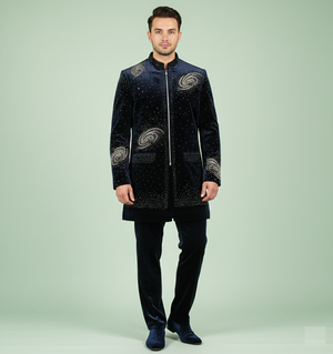 Blue Colour Indo Western(ME-MINW_3278 A)