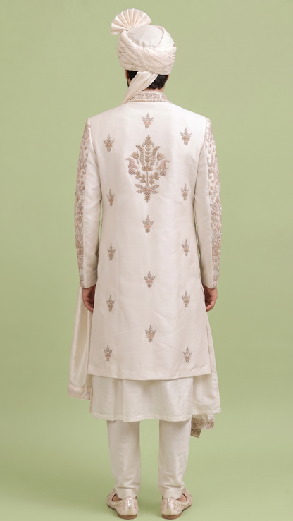 Cream Colour Sherwani(ME-MSRW_D9002)