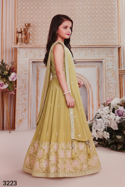Lemon Colour Ghaghra Choli(GE-GGHC_3223)