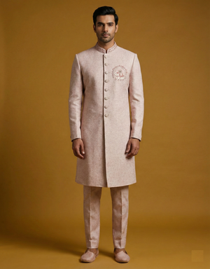Onion Pink Colour Sherwani(ME-MSRW_91527)