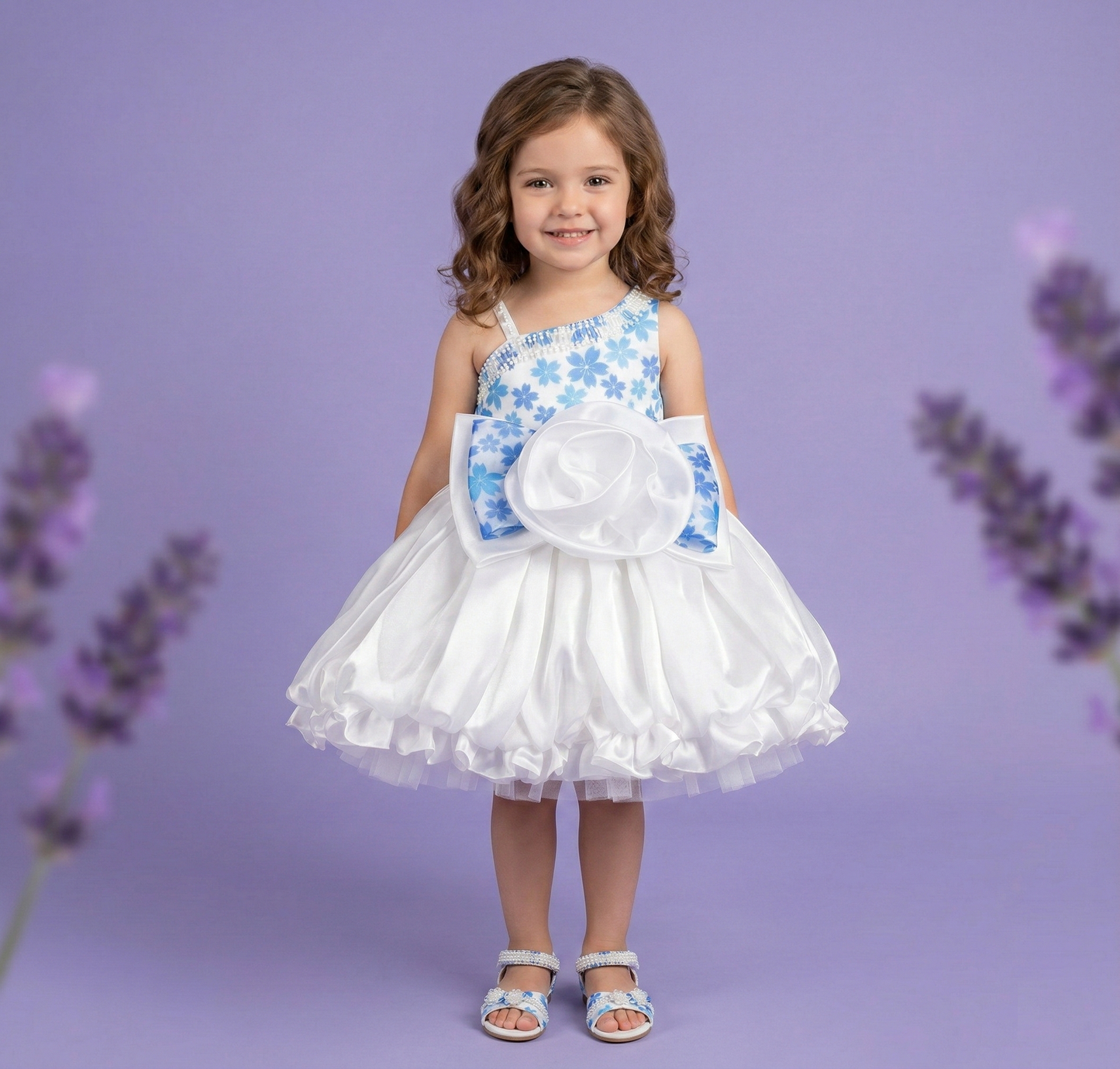 Blue Colour Party Frock(GE-GFRP_10918)