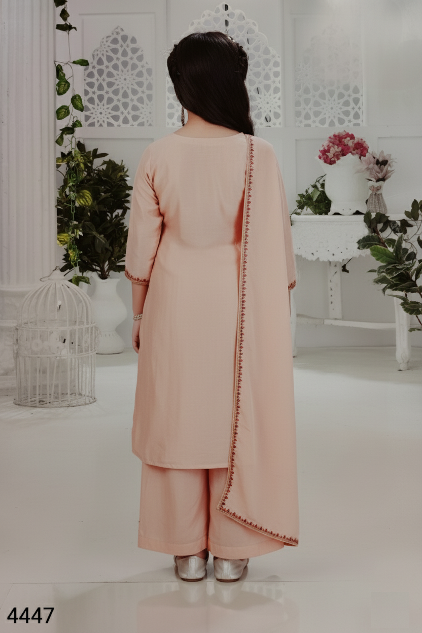 Peach Colour Plazo Set(GE-GPZS_4447)