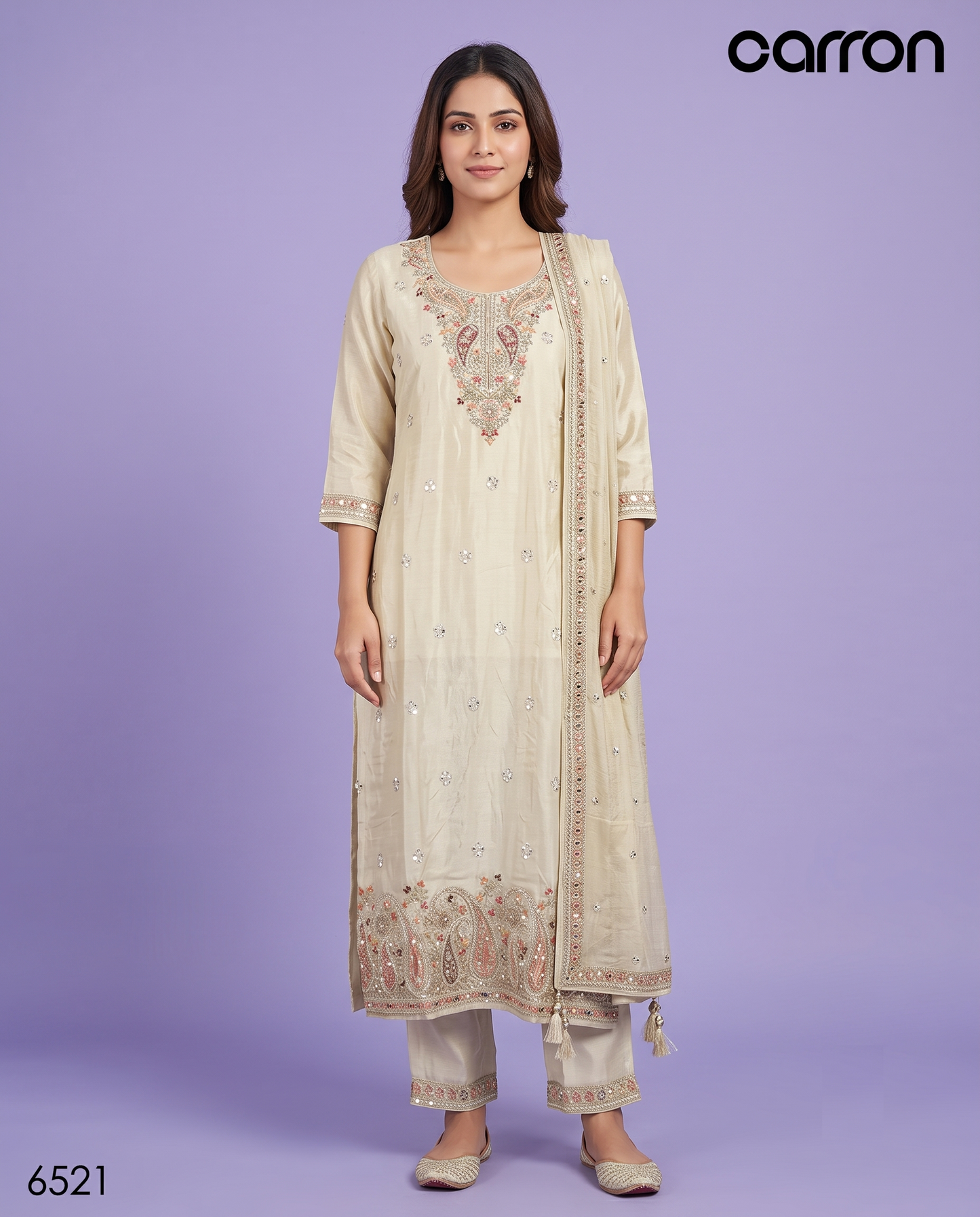 Soft Champange Colour Pant Set(LE-WPNS_6521)
