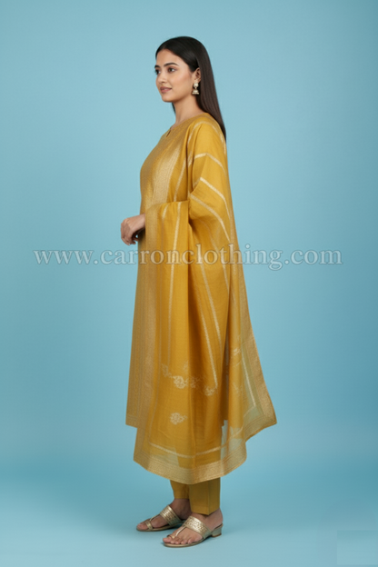 Mustard Colour Kurti Set(LC-WKIS_765)