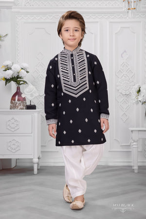 Black Colour Pathani Set(BE-BPTH_3453)