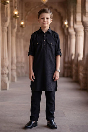Black Colour Pathani(BE-BPTH_19877)