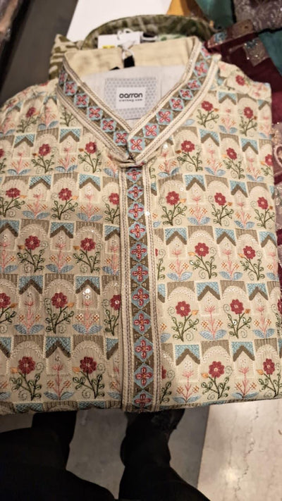 #NDUS Cream Colour Kurta Set(ME-MKUS_8159)