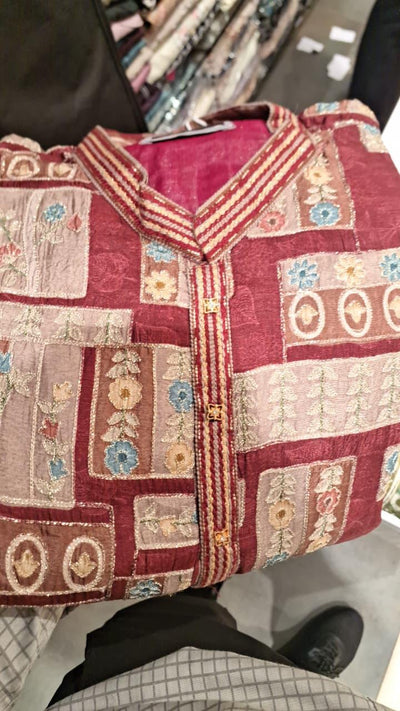 #NDUS Rust Colour Kurta Set(ME-MKUS_W 74)