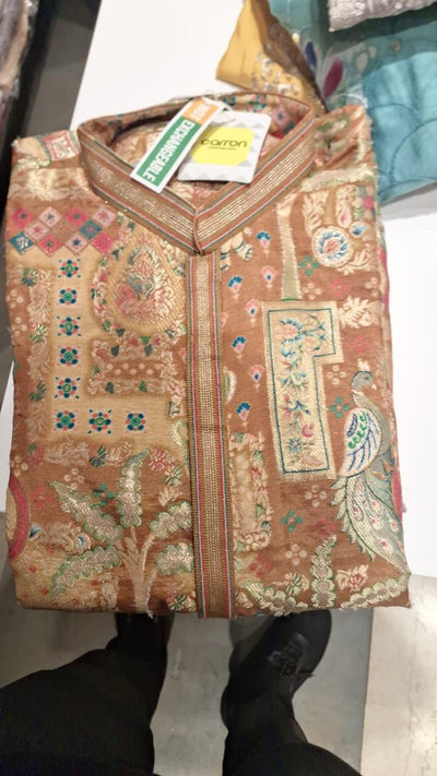 #NDUS Brown Colour Kurta Set(ME-MKUS_V 4516.C)