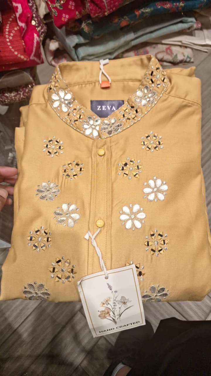 $NDUS$ Haldi Colour Kurta Set(ME-MKUS_K 617)