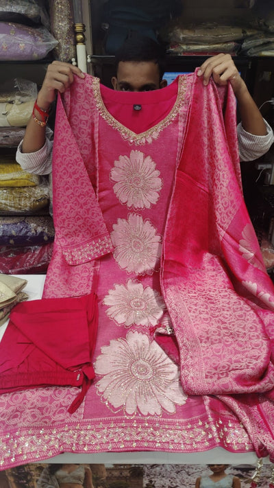 $NDUS$ Pink Colour Pant Set(LE-WPNS_55305)