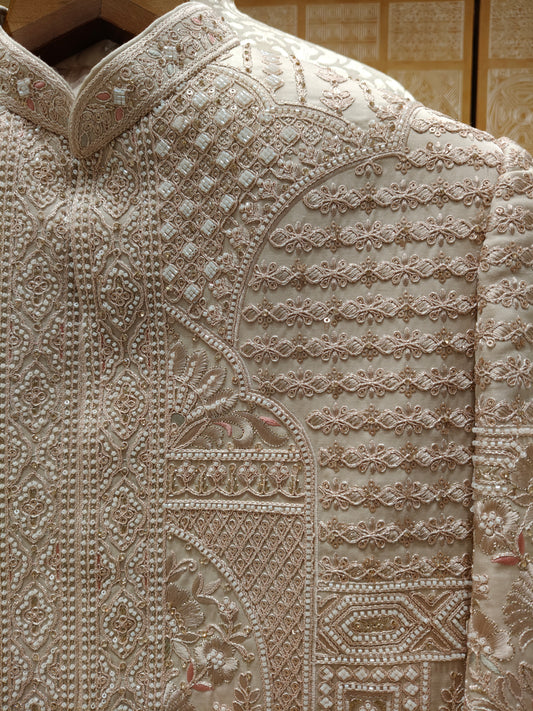 Off White Colour Sherwani(ME-MSRW_MZ 5173 B A 1)