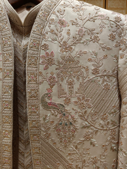 Ivory Colour Sherwani(ME-MSRW_MZ5123 A 1)