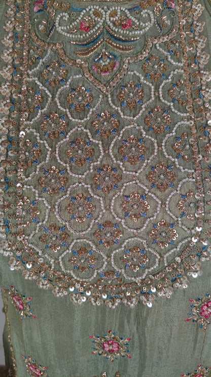 Sage Green Colour Plazo Set(LE-WPZS_3109)