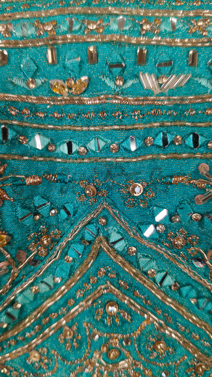 Peacock Blue Colour Ghaghra Choli(LE-WGHC_3952)