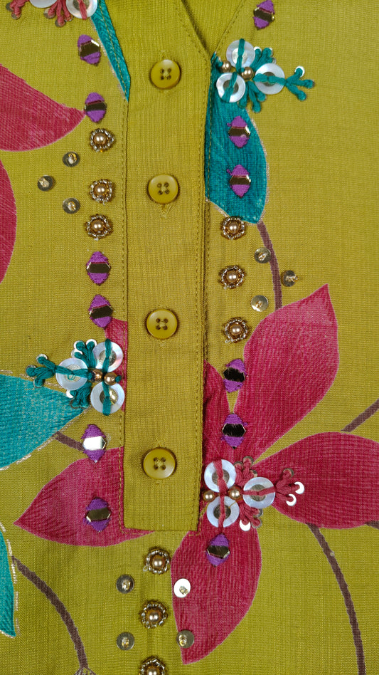 Green Colour Kurti Set(GC-GKUS_878)