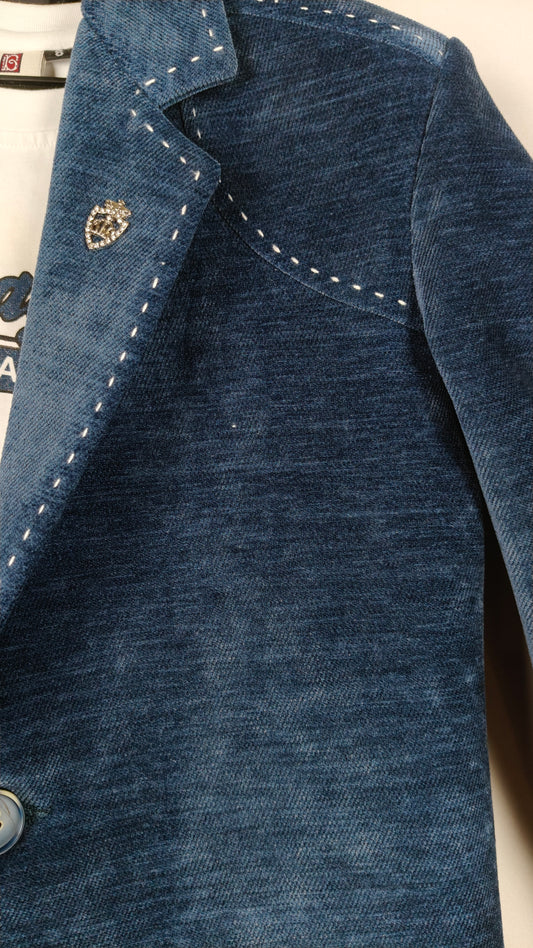 Blue Colour Blazer(BE-BBLZ_4025)
