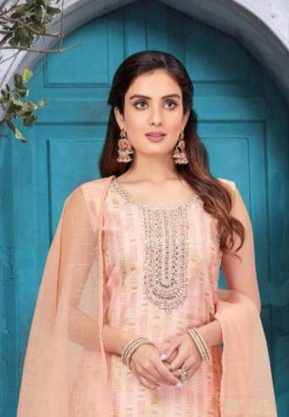 Peach Colour Suit Straight Cut Suit(LE-WPNS_61110)