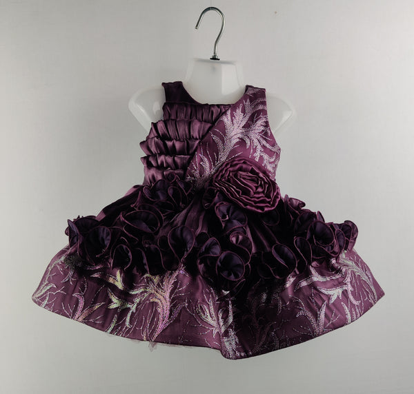 Wine Colour Party Frock(GE-05_991)